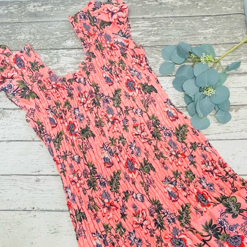 Chelsea28 Floral Smocked Ruffle Dress